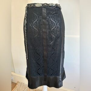 Carlisle Black Lace Pencil Skirt